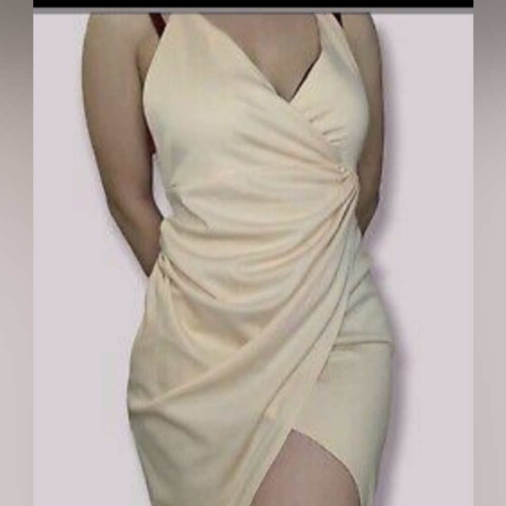 Favlet Women's‎ Vintage Elegant Yellow Dress Size Smalll